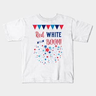 Red White and BOOM! Kids T-Shirt